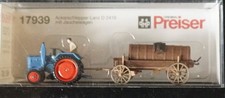 Preiser   17939   (Spur H0)   Lanz  Traktor mit Hänger  + OVP  - unbenutzt