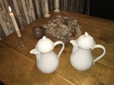  2 X Kanne Kaffeekanne Hutschenreuther Form Dresden weiß super Zustand 