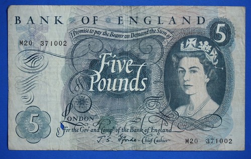 1967 bank england five - bank, england,