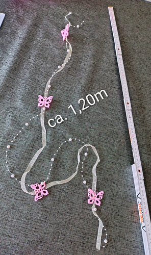 Girlande 120 rosa weiß - ca., cm