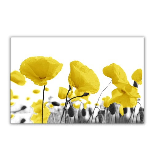 Blumen wandbild gelb - blumen,