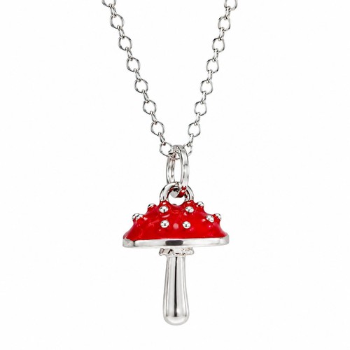 Roter pilz anhänger - anhänger, 925