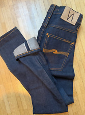 NUDIE Grim Tim Dry Raw Organic Selvedge Selvage Denim  Jeans W 25 /L 30 BNWOT