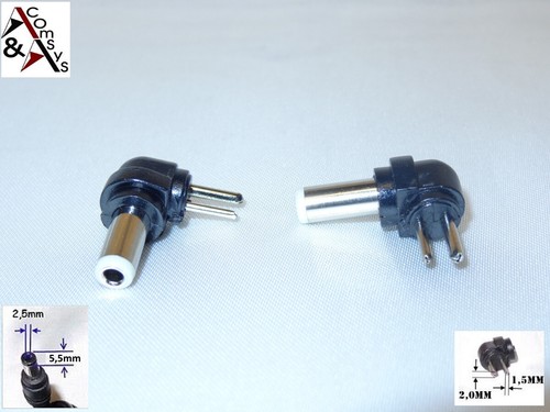 Netzteilstecker pin 2 - 2, 1.5+2.0