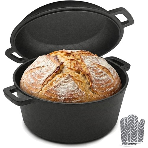 Gusseisen brotbacktopf - 2-in-1,