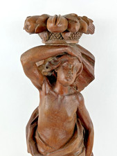 Schnitzerei Ornament Zierelement Lisene Frau Obst Blätter Barock 18. Jh.