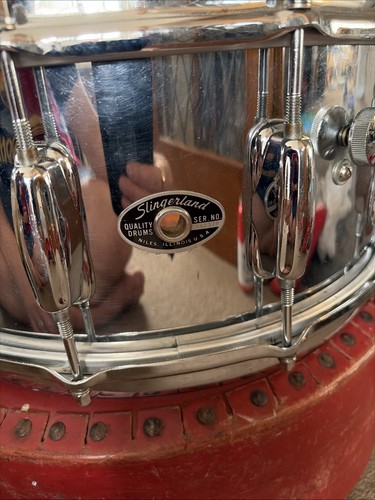 Slingerland chrome over wood - slingerland, chrome-over-wood