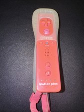 Nintendo Wii Controller Pink mit Gummihülle Motion Plus Fernbedienung