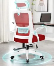 Bürostuhl Sessel mit Kopfstütze Computer Schreibtischstuhl mit Lordosenstütze