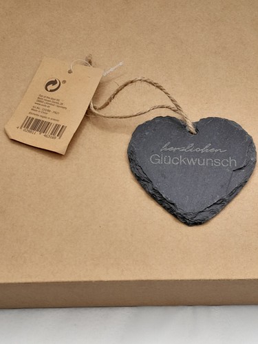 Herz aus schiefer - herz, herzlichen
