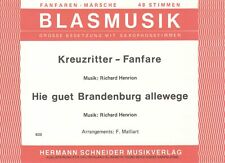 Kreuzritter Fanfare, großes Blasorchester / Blasmusik Noten