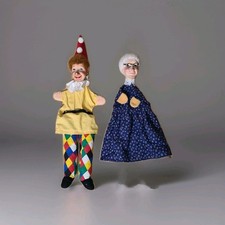 Vintage Handpuppen Holz Kasper