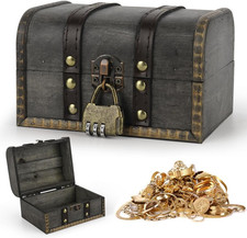 Vintage Holz Schatztruhe, Holz