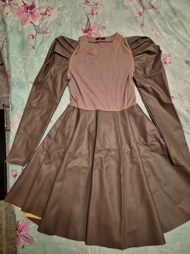 Kunstleder kleid m - kleid,gr, s-m