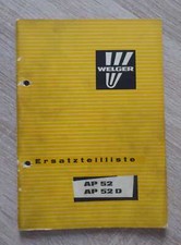 Welger Ballenpresse AP52 Ersatzteilliste
