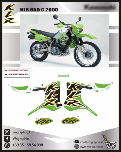 Klr 650 1996 2001 - c, aufkleber