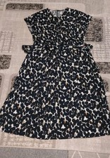 Kleid Schwarz Weiß Braun Olive XL Betty Barclay Shirtkleid 