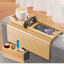 Holz Bambus Sofa Arm Tablett