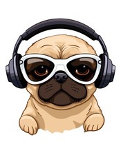 Pug Dogs Car Sticker