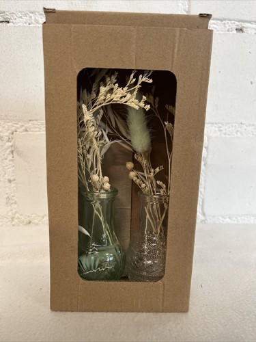 Dekoset vase mit trockenblume - vase,
