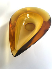 Glaskunst Japan: Teartrop v. Denji Takeuchi, Mid Century Design, 1960er, 25 cm!