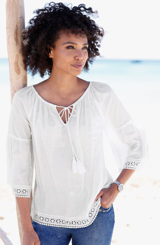 Baumwoll bluse mit - baumwoll-bluse,