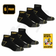 6 Paar CAT WORK SNEAKER SOCKEN ArbeitsSneaker Arbeitssocken Füßlinge Caterpillar