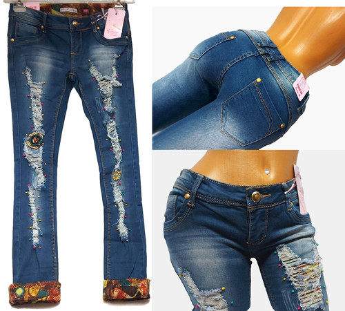 Damen jeans ausgefallen ripped - damen,