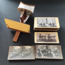 Vintage Stereoskop und 44 Stereoskopische Bilder Underwood & Underwood New York