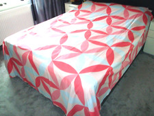 Traumhaft schöne riesengroße Tagesdecke 230 x 250 cm BW rosé/bleu  - neu in OVP!