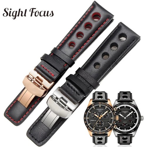 20mm leder armband - 20mm, tissot