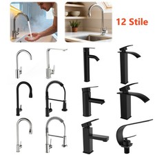 Waschbecken Wasserhahn Badarmatur Küchenarmatur Bad Armatur drehbar Ausziehbar