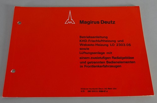Betriebsanleitung magirus - betriebsanleitung,