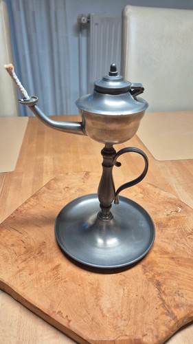 Schöne zinn öl lampe - zinn,