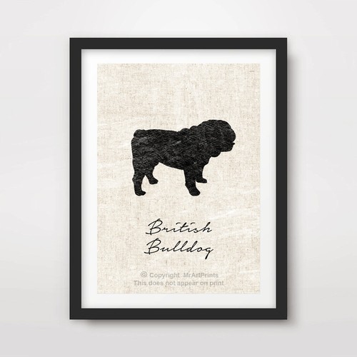 Britische bulldogge kunstdruck - bulldogge,