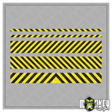 5tlg Aufkleber Set Warnstreifen Lok Gelb Schwarz Spur G LGB Eisenbahn 1:22,5