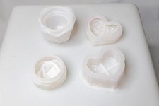 ??Silikon Seife Schale Gibs Bastel Form zum ausgießen Herz Blume Schale?