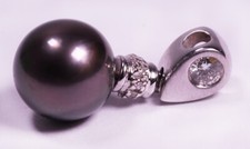 Unique 750 Gold 10mm Tahitian