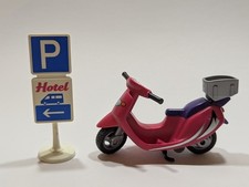 **Playmobil** Motorroller Roller Zweirad Bike  Schild Hotel Zufahrt Rad Mofa