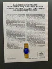 Patek Philippe Golden Ellipse 1983 Vintage Watch Ad Werbung Reklame