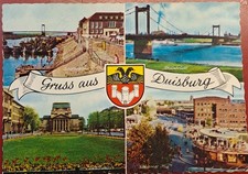 Ansichtskarte Duisburg Mehrfach Rheinbrücke Schifferbörse Mehrfach 1965 AK orig.