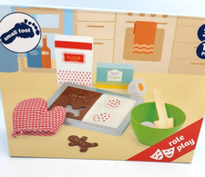 Kaufladen Zubehör Plätzchen Back Set holz Montessori Spielzeug Geschenk Kinder 
