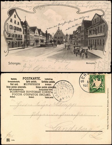 Ansichtskarte schongau - ansichtskarte,