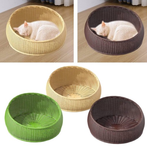 Katzenbett aus weidengeflecht - katzenbett,