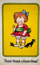 Postkarte Meer Comic frech