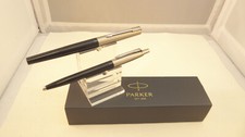 Parker Schreibset Füller und Kugelschreiber in orig. Geschenketui schwarz-chrom