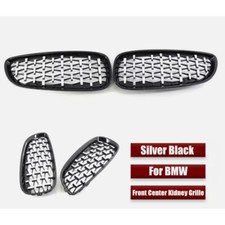 2 pc Silber schwarz Frontgrill