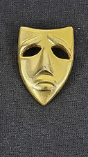 Brosche Theater Maske - 18 Karat vergoldet - Schauspiel Schauspielerin