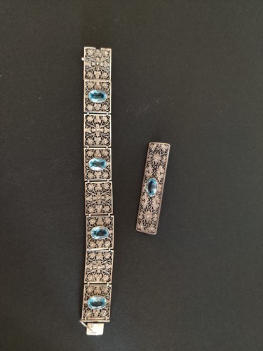 Vintage silberarmband mit - vintage,