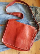 Ledertasche rot, Henkeltasche